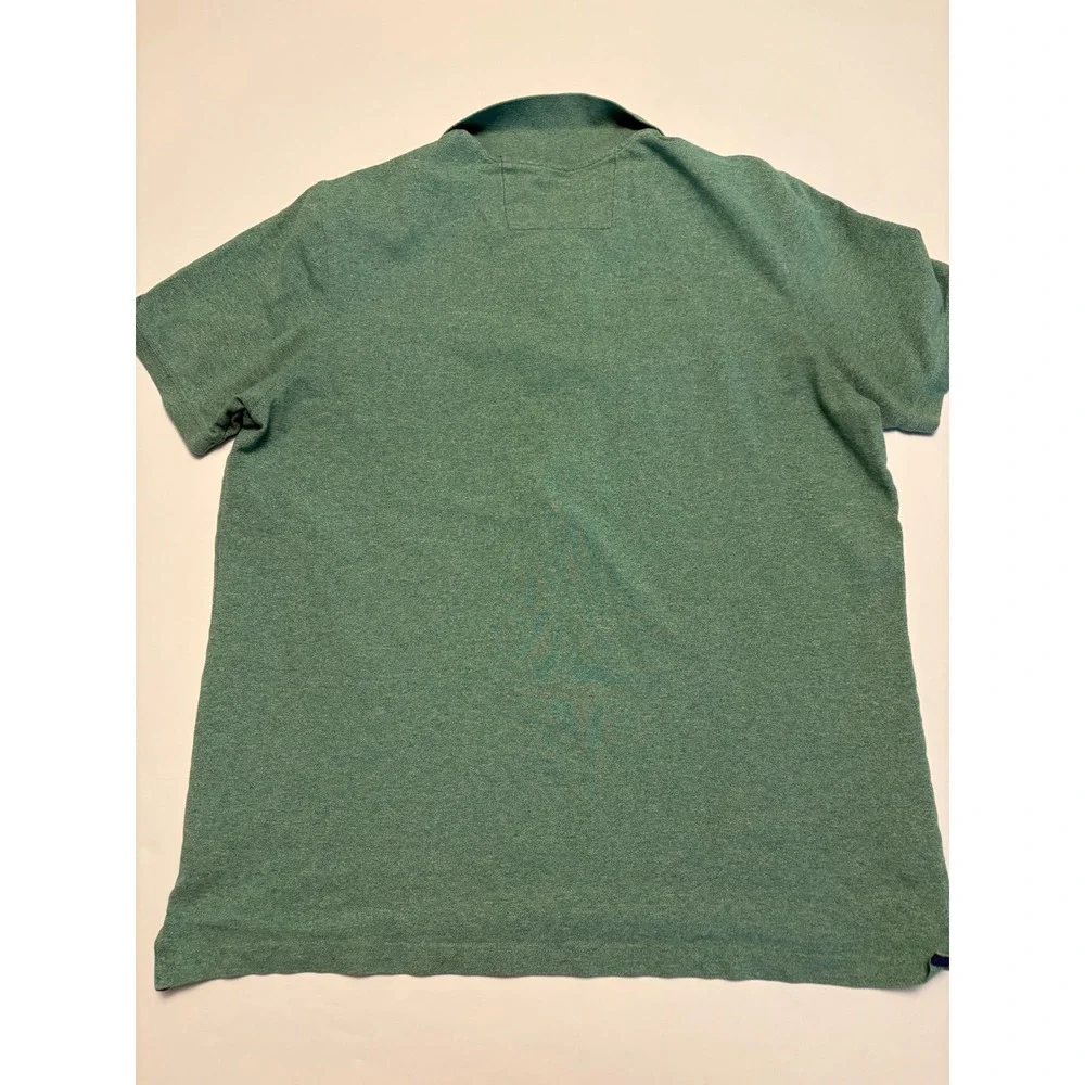 Banana Republic Polo Shirt Mens XL Green Short Sleeve Elephant Logo Pique Knit